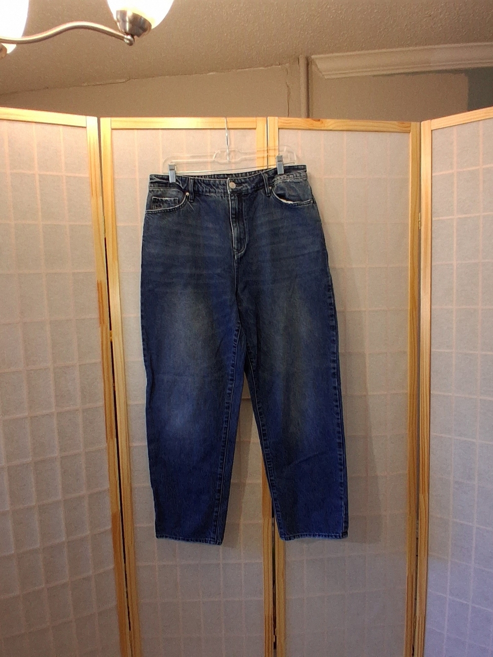 Armani Exchange Girlfriend Relaxed Dark Blue Denim Jeans Size 32R